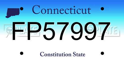 FP57997 Connecticut License Plate