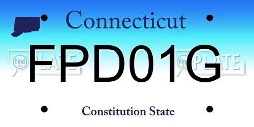 FPD01G Connecticut License Plate