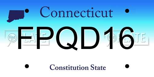 FPQD16 Connecticut License Plate