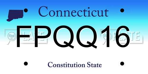 FPQQ16 Connecticut License Plate