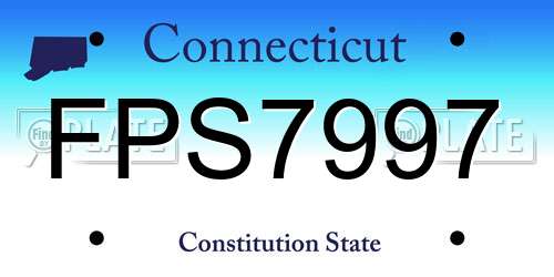 FPS7997 Connecticut License Plate
