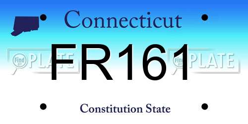 FR161 Connecticut License Plate