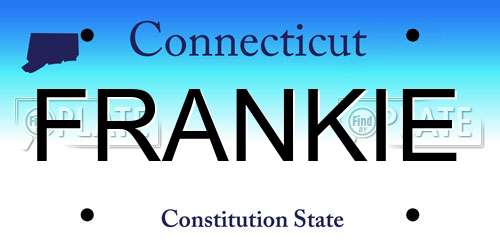 FRANKIE Connecticut License Plate