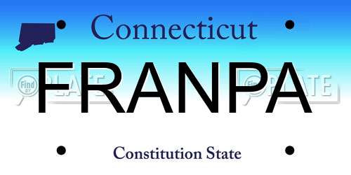 FRANPA Connecticut License Plate
