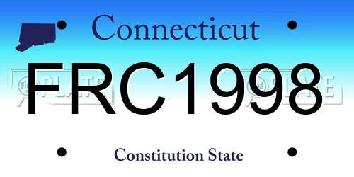 FRC1998 Connecticut License Plate