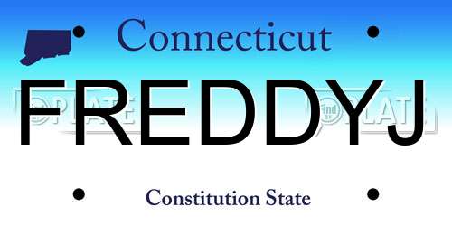 FREDDYJ Connecticut License Plate