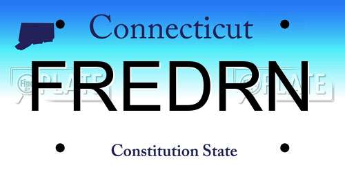 FREDRN Connecticut License Plate