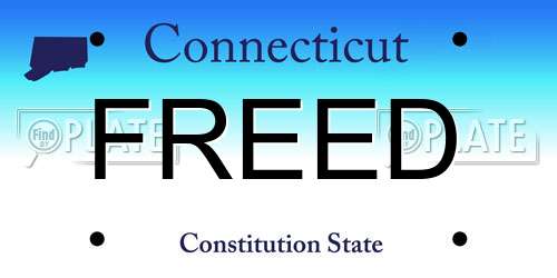 FREED Connecticut License Plate