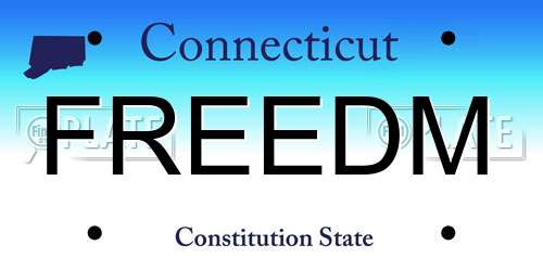 FREEDM Connecticut License Plate