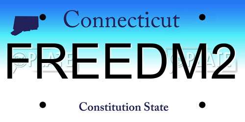 FREEDM2 Connecticut License Plate