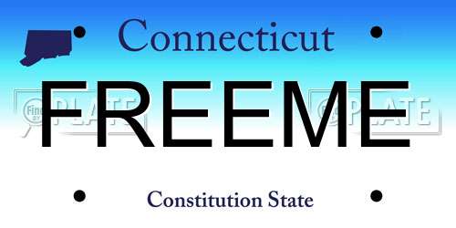 FREEME Connecticut License Plate