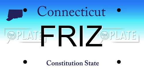 FRIZ Connecticut License Plate