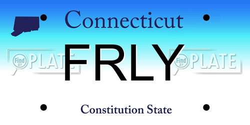 FRLY Connecticut License Plate