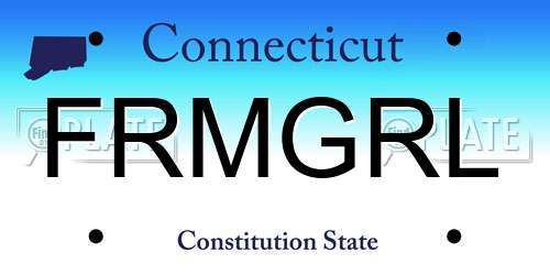 FRMGRL Connecticut License Plate