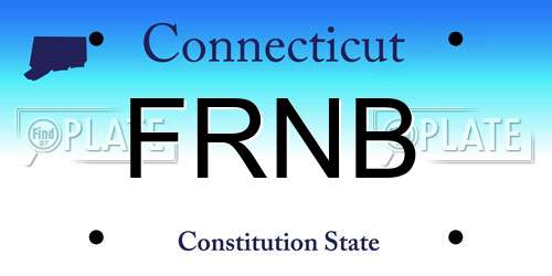 FRNB Connecticut License Plate