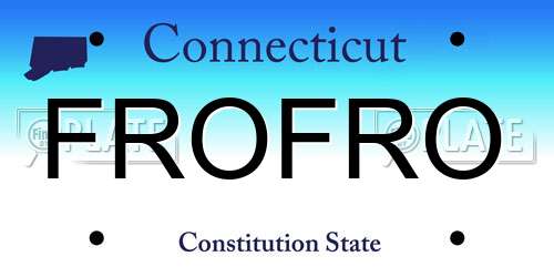 FROFRO Connecticut License Plate