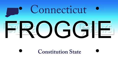 FROGGIE Connecticut License Plate