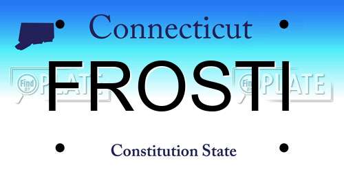 FROSTI Connecticut License Plate
