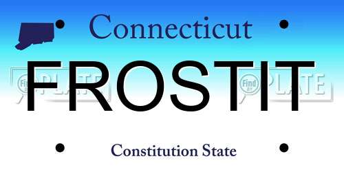 FROSTIT Connecticut License Plate