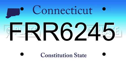 FRR6245 Connecticut License Plate