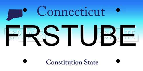 FRSTUBE Connecticut License Plate