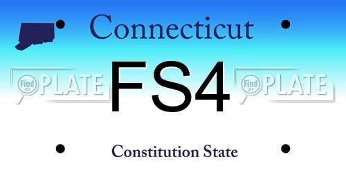 FS4 Connecticut License Plate