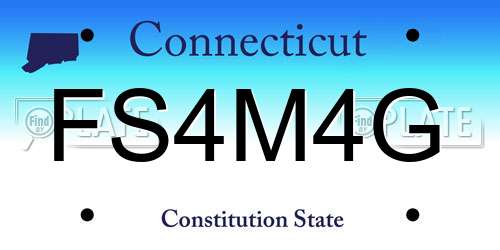 FS4M4G Connecticut License Plate