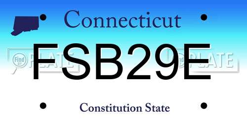 FSB29E Connecticut License Plate