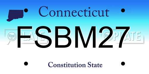 FSBM27 Connecticut License Plate