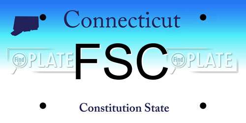 FSC Connecticut License Plate