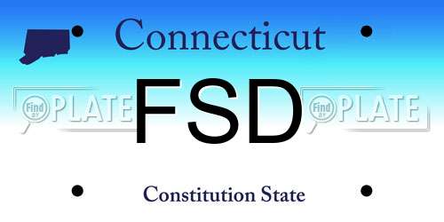 FSD Connecticut License Plate