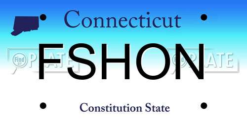 FSHON Connecticut License Plate