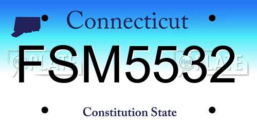 FSM5532 Connecticut License Plate