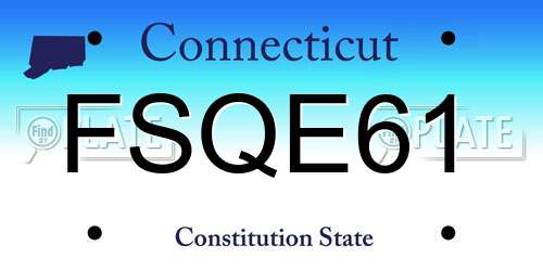 FSQE61 Connecticut License Plate