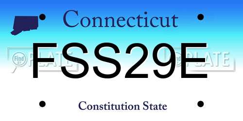 FSS29E Connecticut License Plate