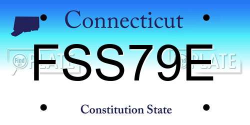 FSS79E Connecticut License Plate