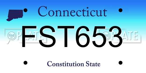 FST653 Connecticut License Plate