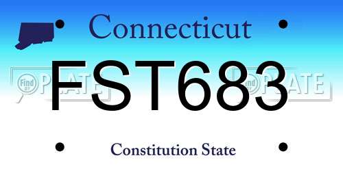 FST683 Connecticut License Plate