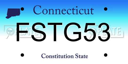 FSTG53 Connecticut License Plate