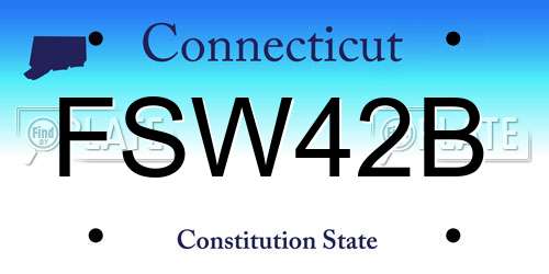 FSW42B Connecticut License Plate