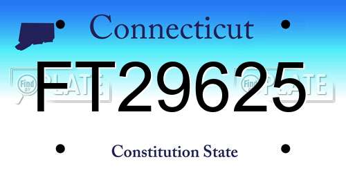FT29625 Connecticut License Plate