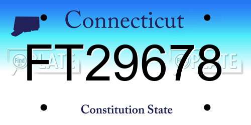 FT29678 Connecticut License Plate