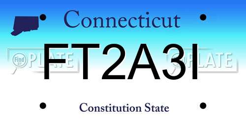 FT2A3I Connecticut License Plate