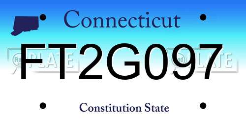 FT2G097 Connecticut License Plate