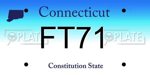 FT71 Connecticut License Plate