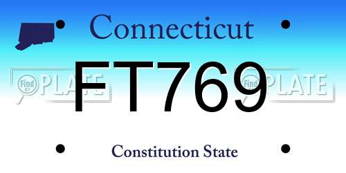 FT769 Connecticut License Plate