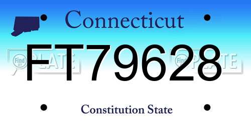 FT79628 Connecticut License Plate