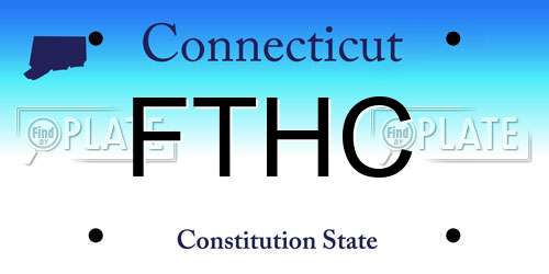 FTHC Connecticut License Plate