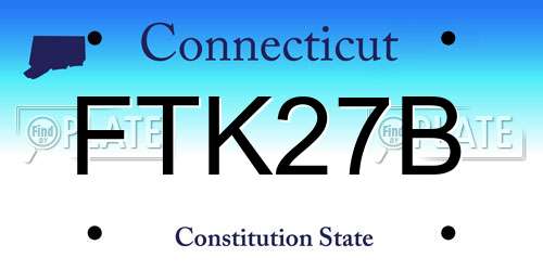 FTK27B Connecticut License Plate
