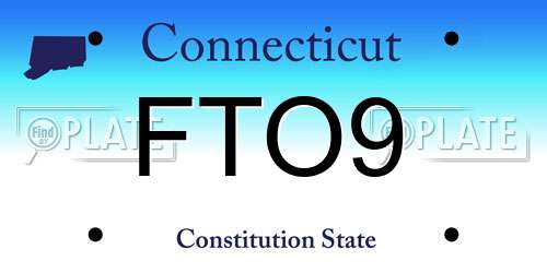 FTO9 Connecticut License Plate